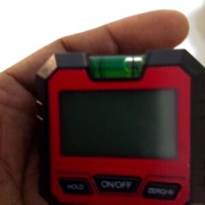 Digital Level with Red and Black Casing and protractor